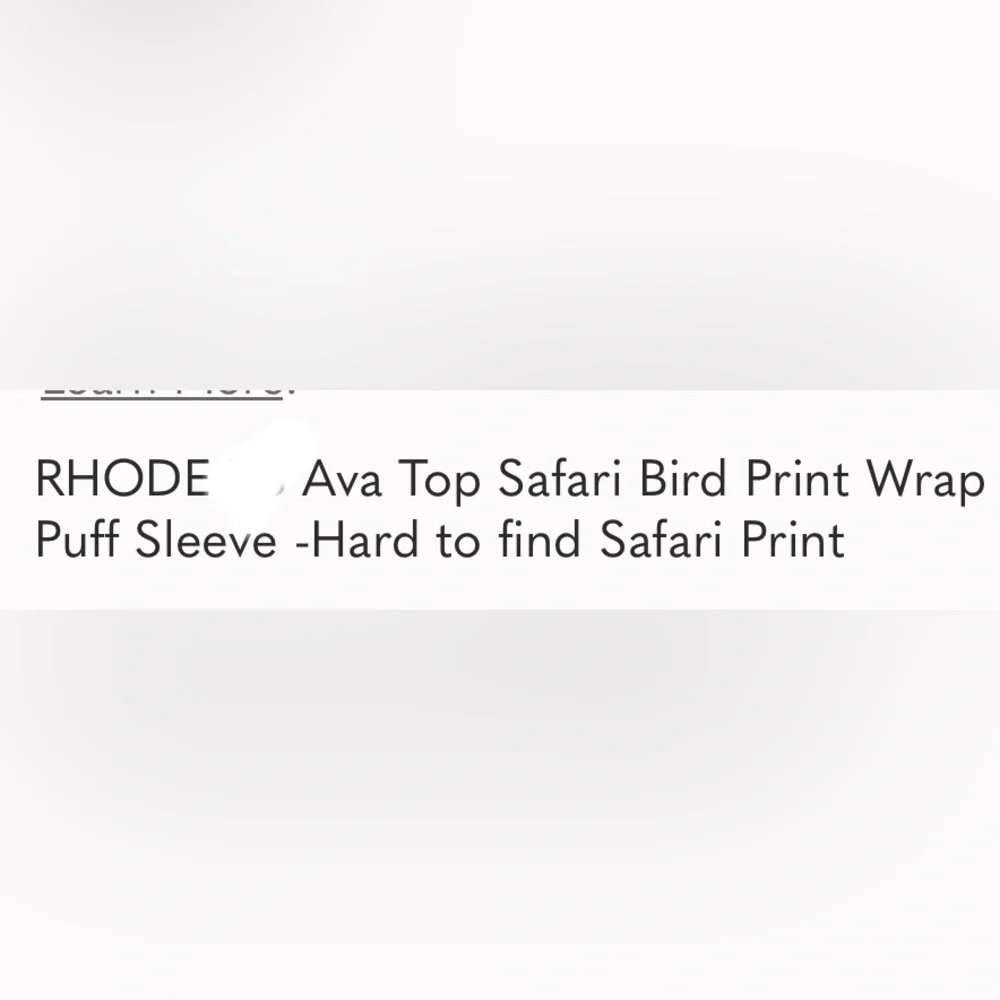 RHODE Ava Top S Safari Print HTF Peplum Ruffle Wrap - Picture 3 of 12